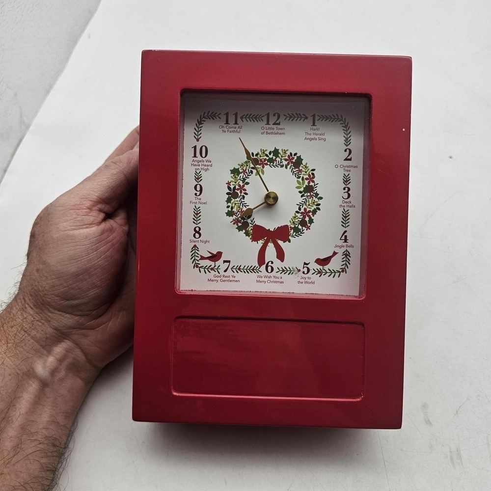 Things Remembered Christmas Musical Clock 12 Carols Holiday Tested Works VIDEO
